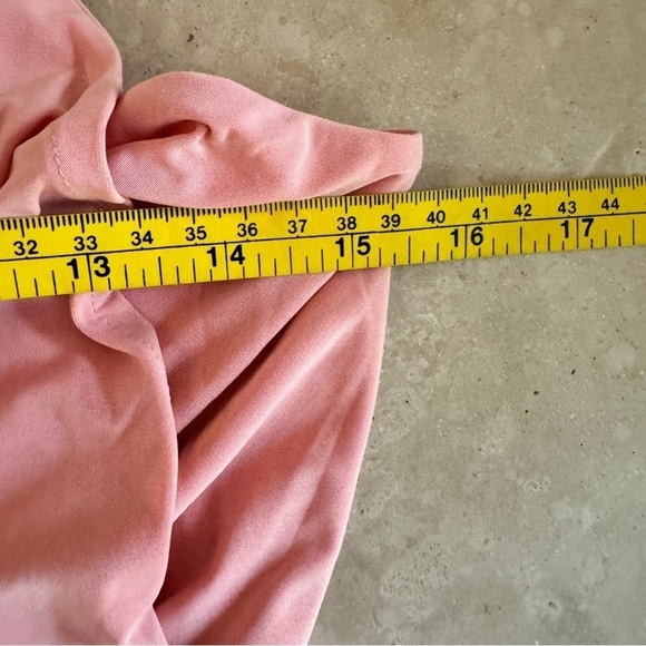 MISA Apricot Pink Domino Dress Draped Front Knee Length Women Party Cocktail NEW - Picture 14 of 16